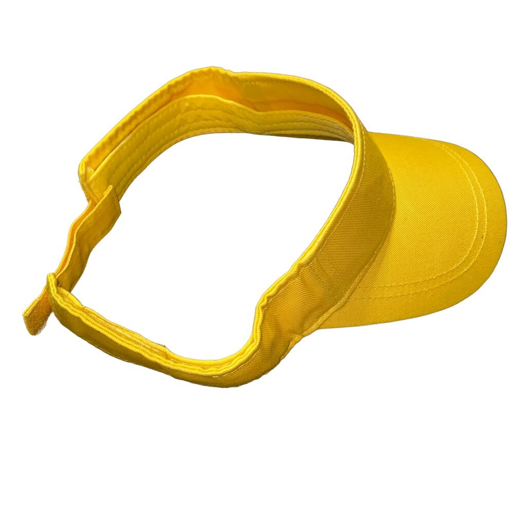 Alleson Athletics Vintage adjustable bright yellow y2k gorp unisex sun visor - Picture 2 of 5